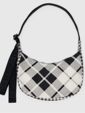 BAGGU Small Crescent Bag Mixed Plaid